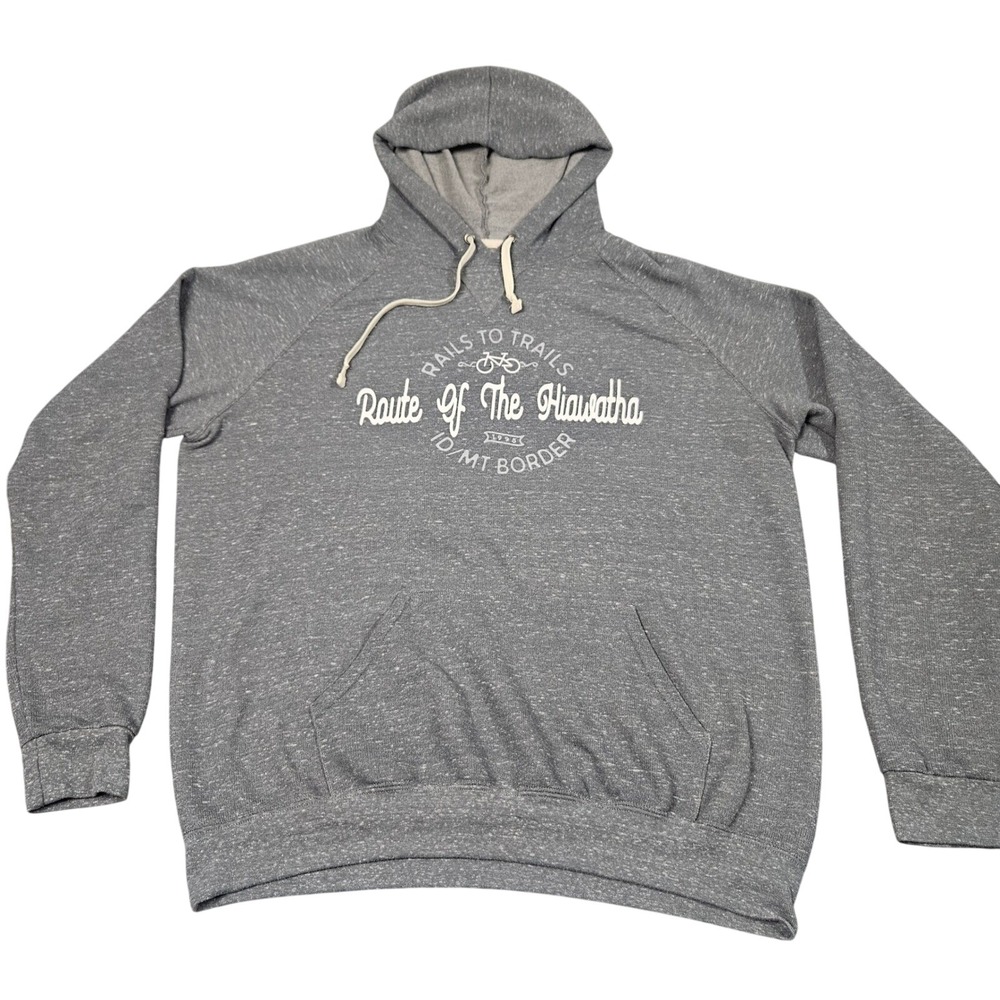 Route of the Hiawatha Hoodie XL Gray Graphic Trail Cycling Pullover Sweatshirt
